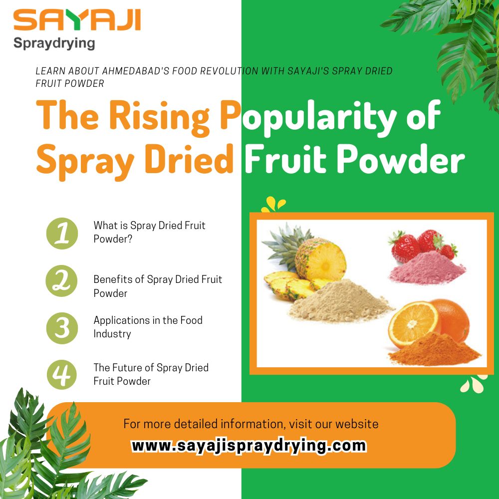 Spray Dried Fruit Powder Manufacturer Supplier In India Ahmedabad 9161